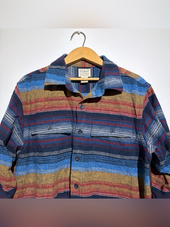 L.L. Bean Other - Men's L.L. Bean Chamois Flannel Shirt Southwest/Aztec Stripe Pattern Size L